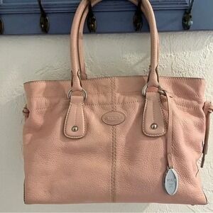 Tod's Pale Pink Soft Leather Restyled D Bag Purse Satchel Fabulous Condition